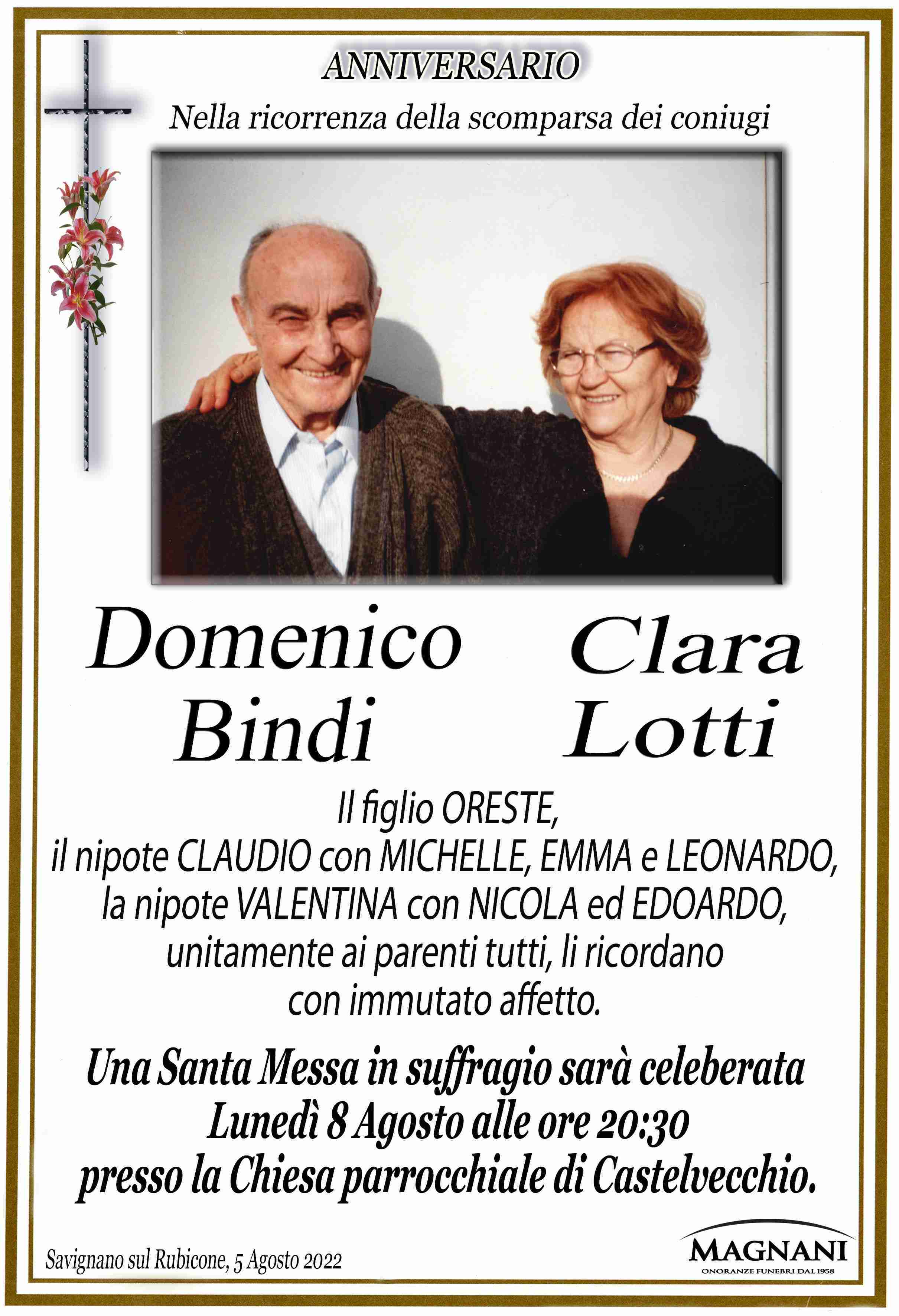 Domenico Bindi e Clara Lotti