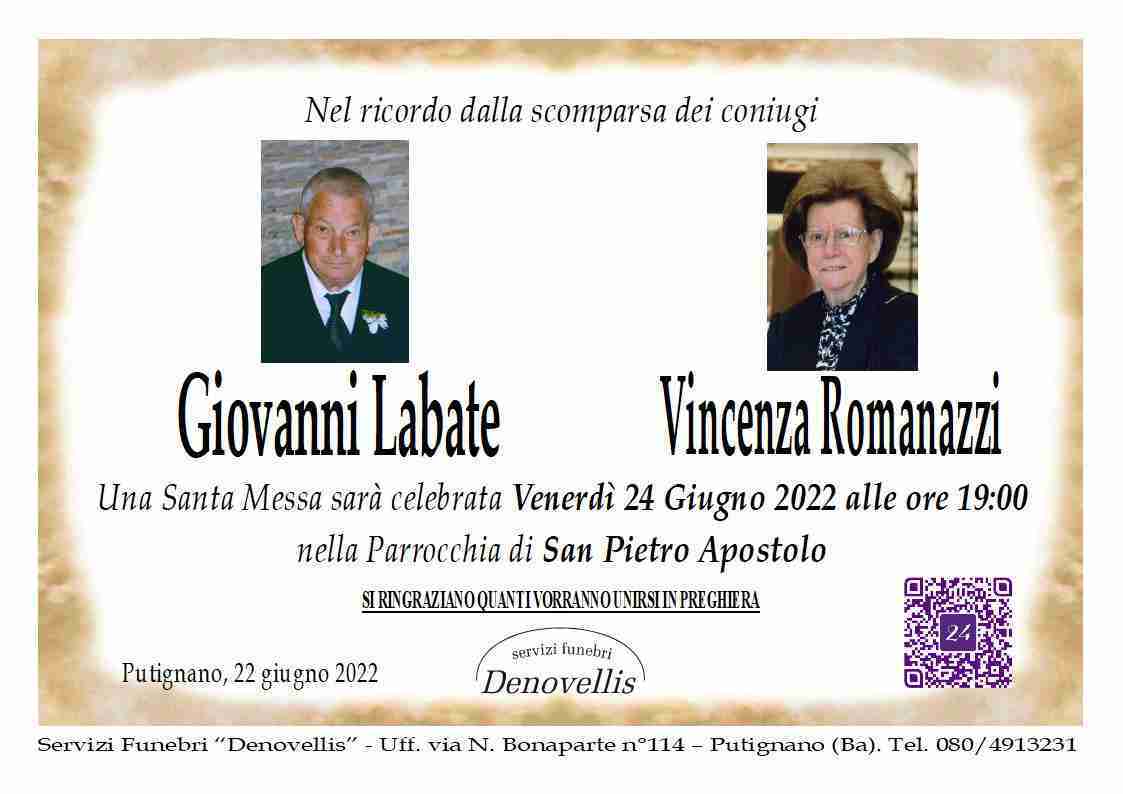 Giovanni Labate e Vincenza Romanazzi