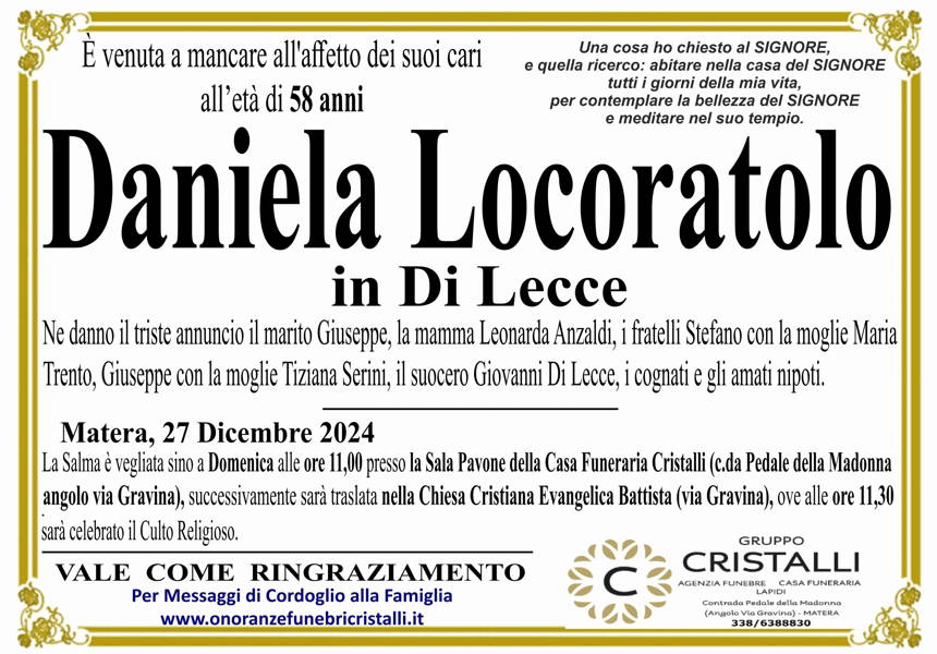 Funerali E Annunci Funebri A Matera Daniela Locoratolo Funer24