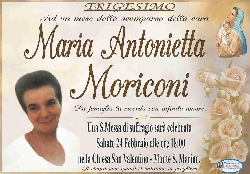Funerali e annunci funebri a Alatri Maria Antonietta Moriconi Funer24