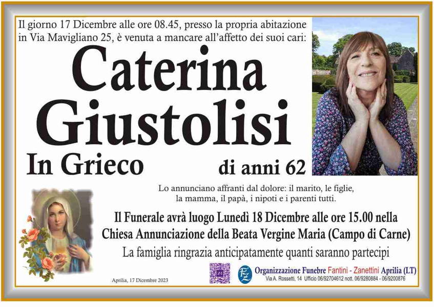 Funerali e annunci funebri a Aprilia Caterina Giustolisi Funer24